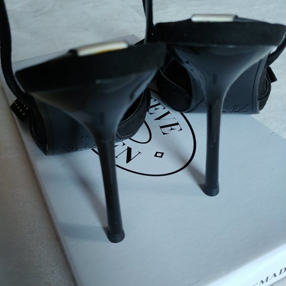 STUDDED HIGH HEEL SLINGBACK SHOES WITH BOW DETAIL - Picture 7 of 9